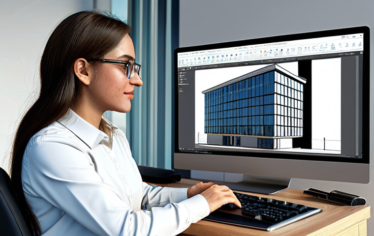 토목공학 분야에서의 IT 기술 활용 - BIM Modeling in Action**

"A civil engineer wearing a professional, modest outfit, working on a BIM ...