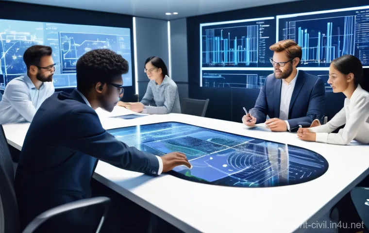 토목공학의 주요 해외 취업국 - **Prompt 1: Global Engineering Collaboration in a Smart City Hub**
"A vibrant, high-resolution i...