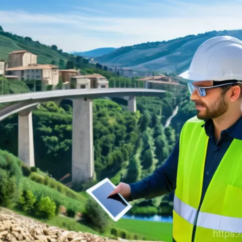 토목기사와 산업기사의 차이 - Sustainable Bridge Construction in Tuscany**
A skilled Italian Civil Engineer, male or female, in t...