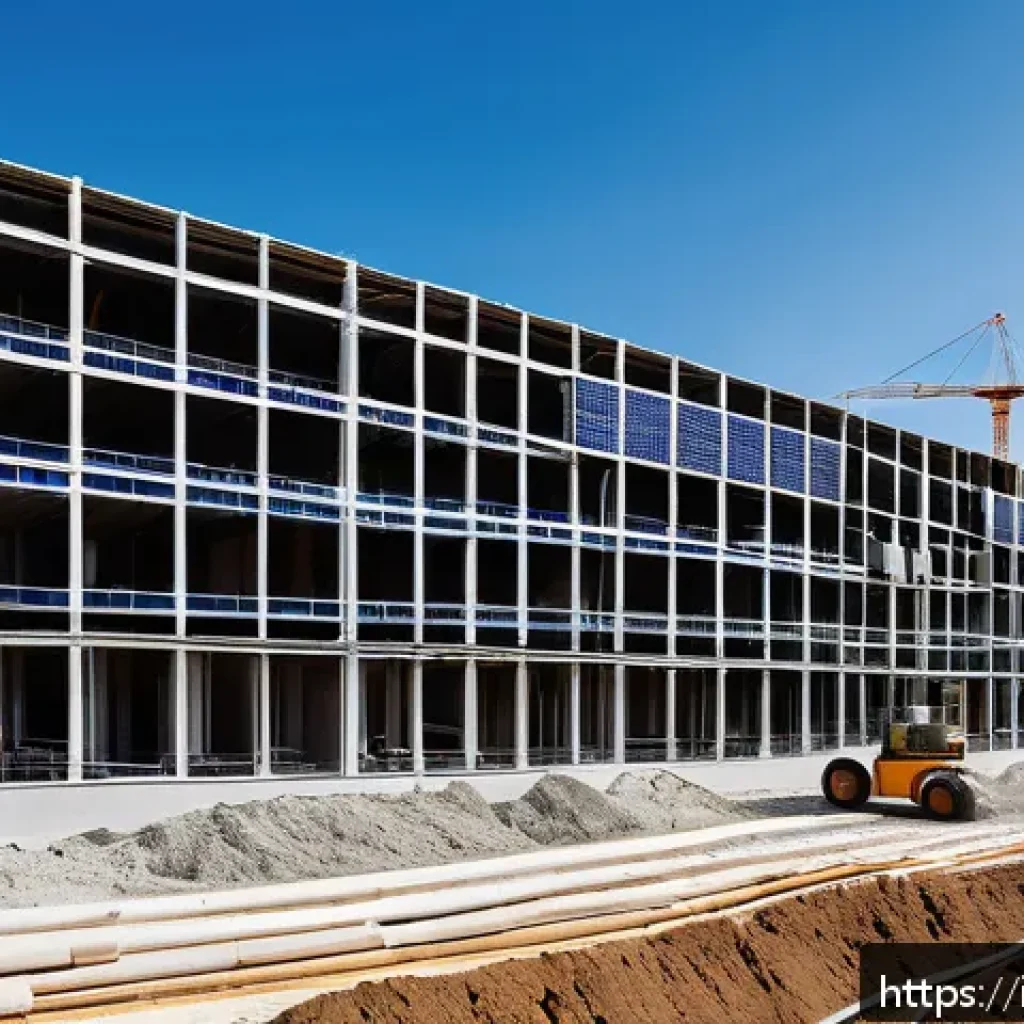 토목공학 실무에서의 비용 절감 방법 - A modern construction site in Italy featuring engineers and architects collaboratively using advance...